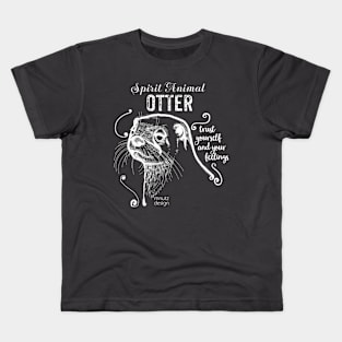 Spirit animal - Otter white Kids T-Shirt